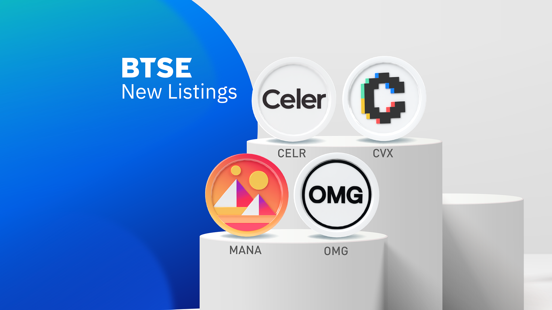 BTSE Lists CELR, CVX, MANA, and OMG