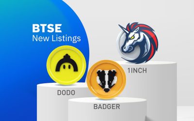 BTSE Lists Three Tokens: BADGER, DODO, and 1INCH