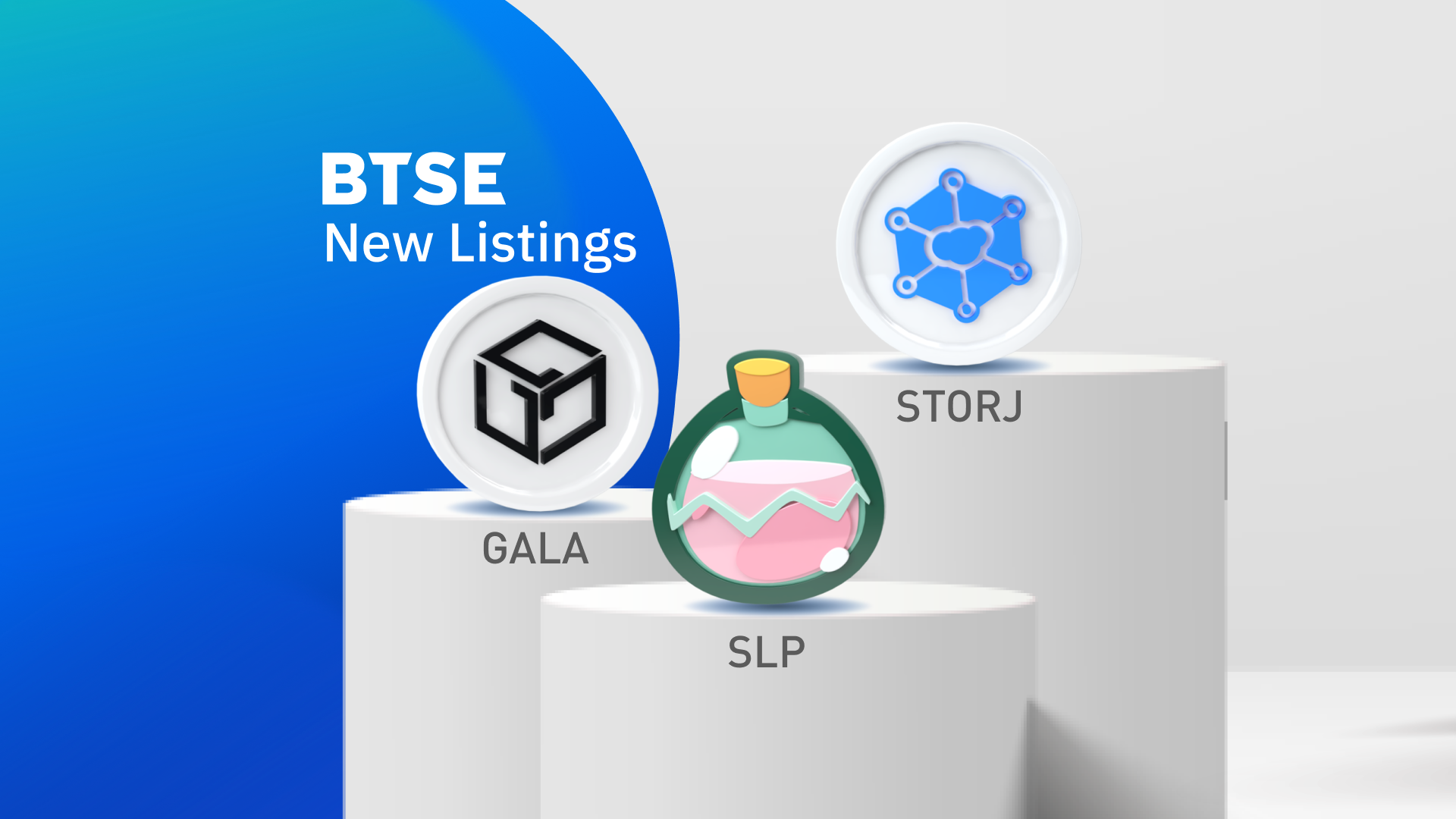 BTSE Welcomes GALA, SLP and STORJ