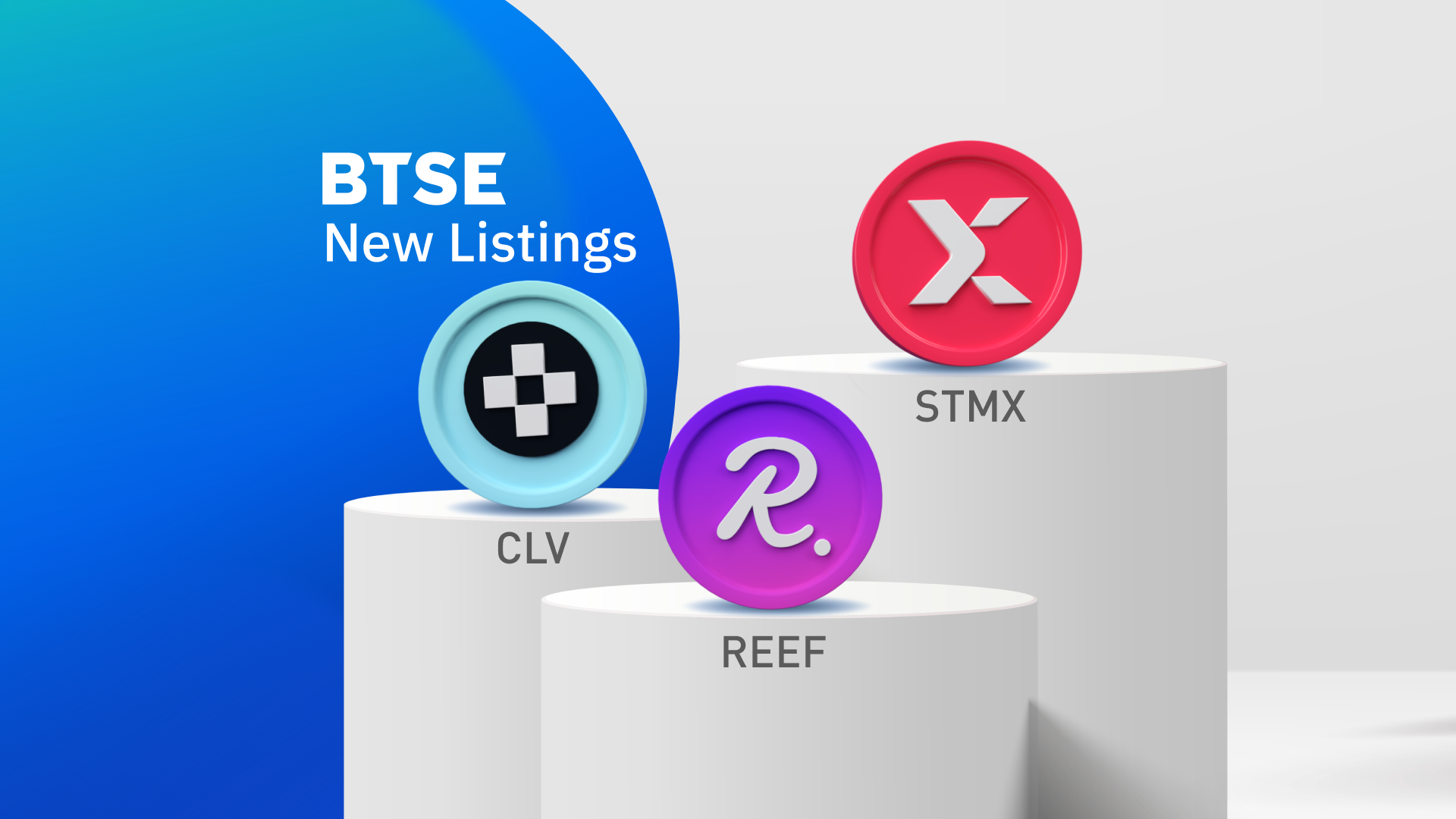BTSE Lists CLV, REEF and STMX