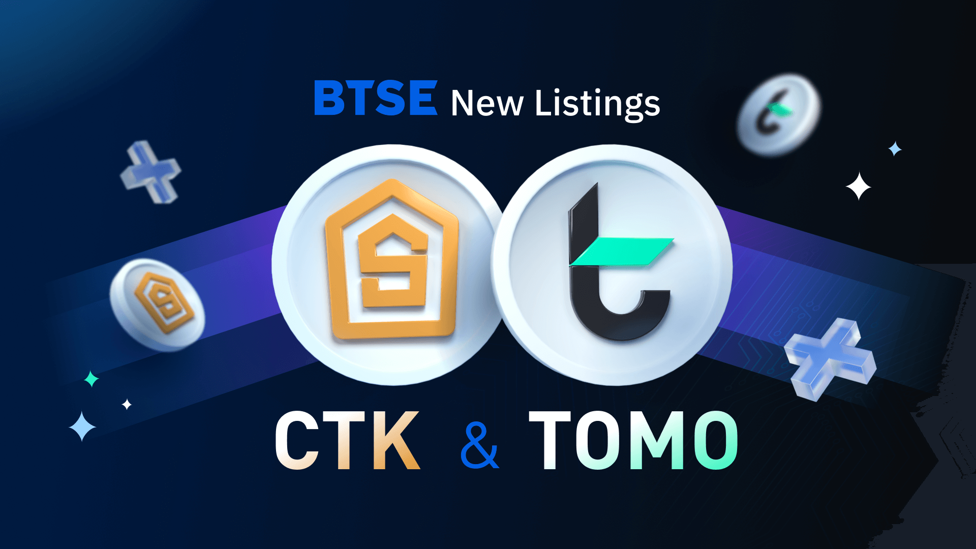 BTSE Welcomes CTK and TOMO