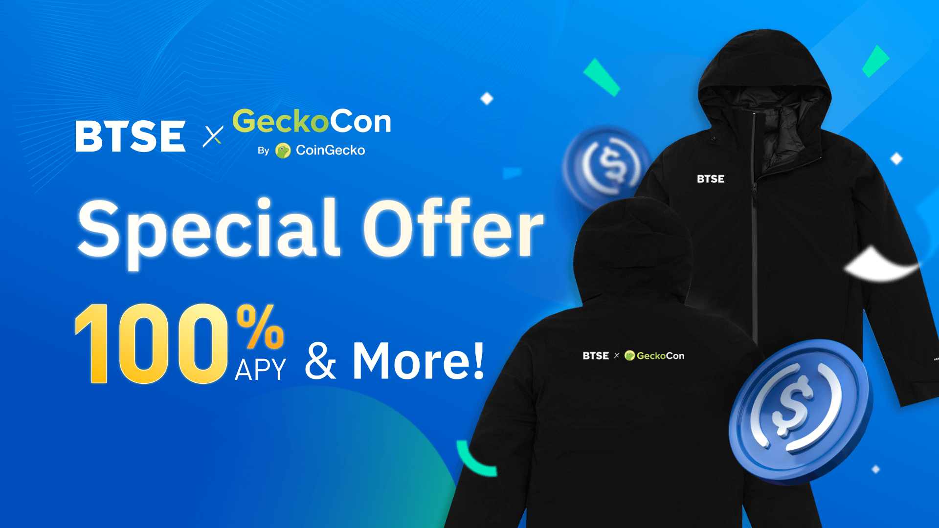 BTSE x GeckoCon 2022: 100% APY Special