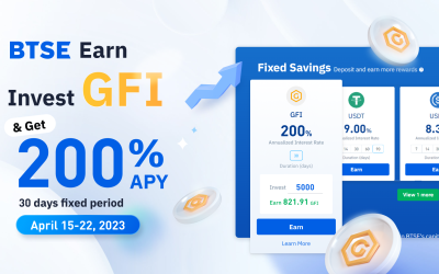 Exclusive Opportunity: Earn 200% APY on GFI with BTSE Earn!