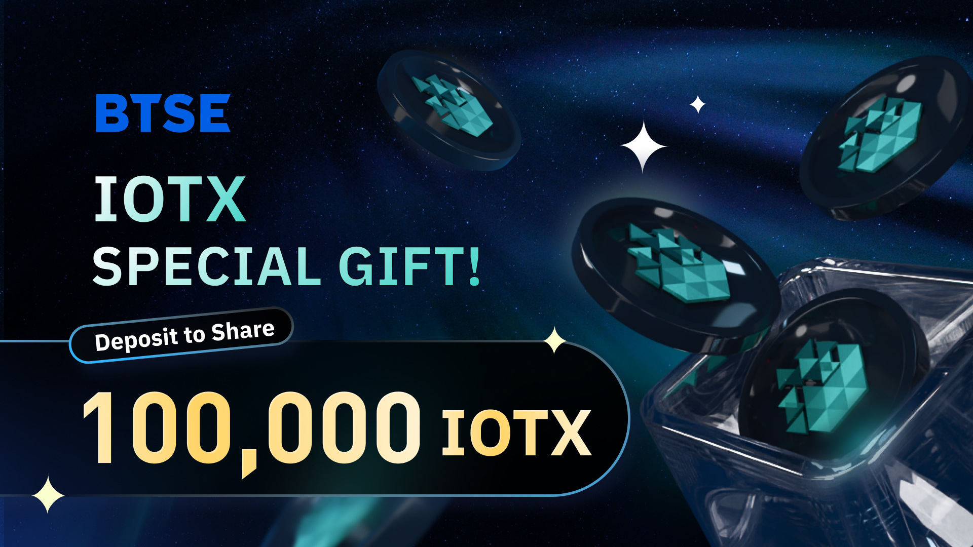 IOTX Special Gift! Deposit to Share 100,000 IOTX Tokens!
