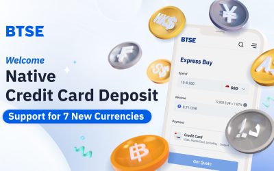 BTSE Welcomes Native Credit Card Deposit Support for 7 More Currencies