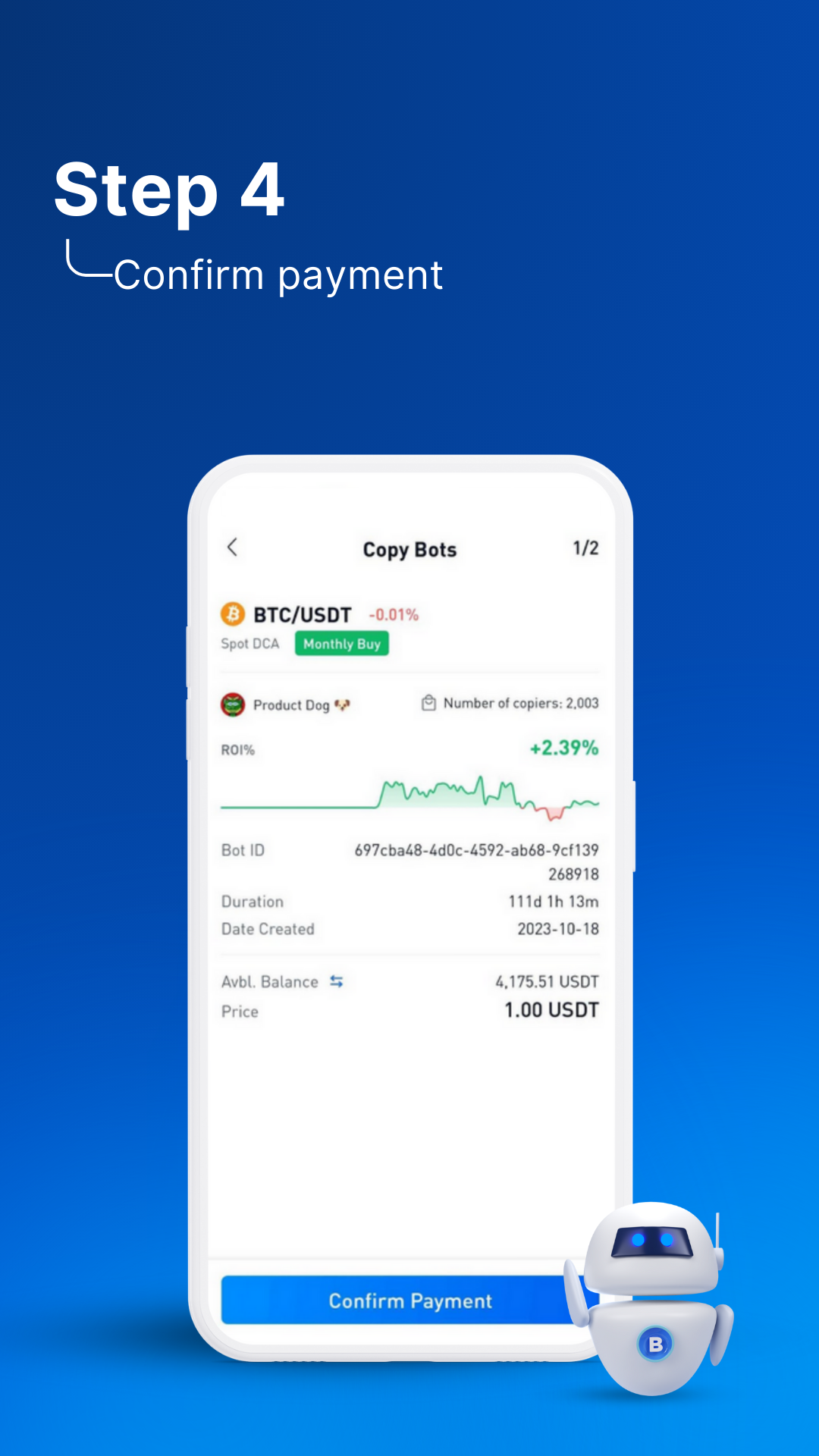 How to use bot copy trading step 4