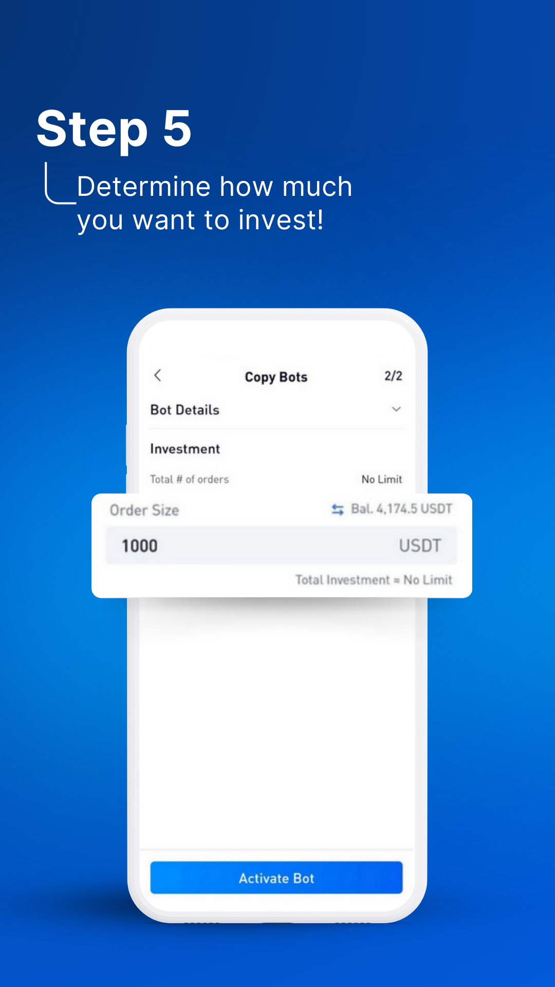 How to use bot copy trading step 5