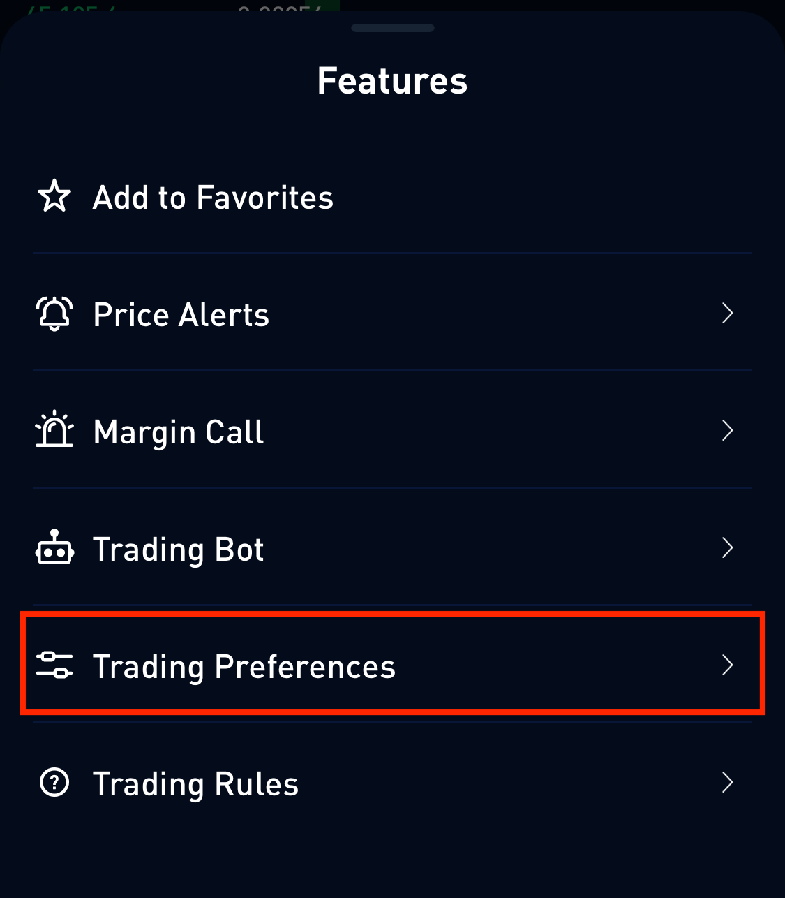 trading preferences