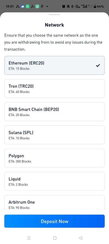 choose blockchain network btse
