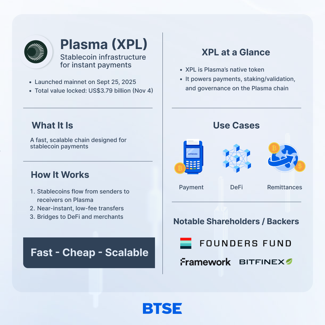 plasma chain snapshot infographic btse